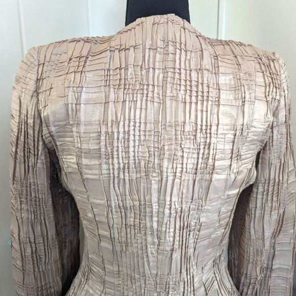 VTG Flores & Flores Open Front Fitted Jacket 6 SATC Granny Chic Whimsical - Picture 8 of 10